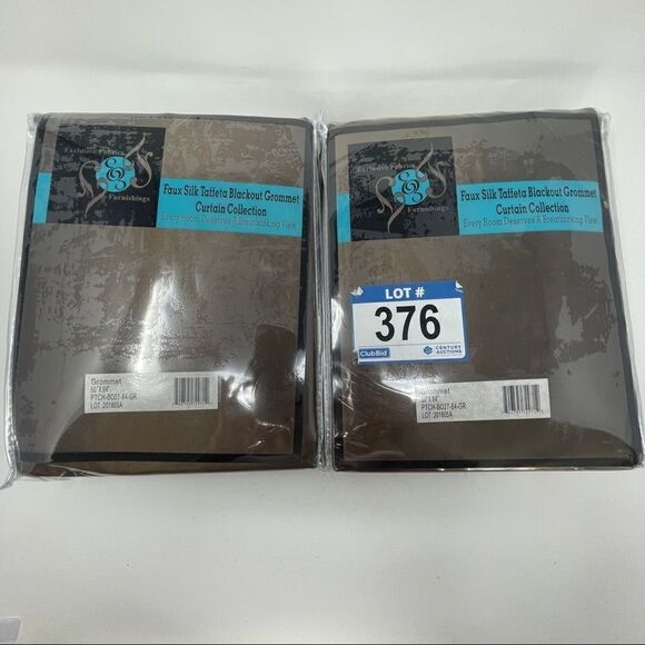NEW Exclusive Fabrics Grommet Blackout Faux Silk Taffeta 2 Curtains - 50X84 - - Picture 6 of 6